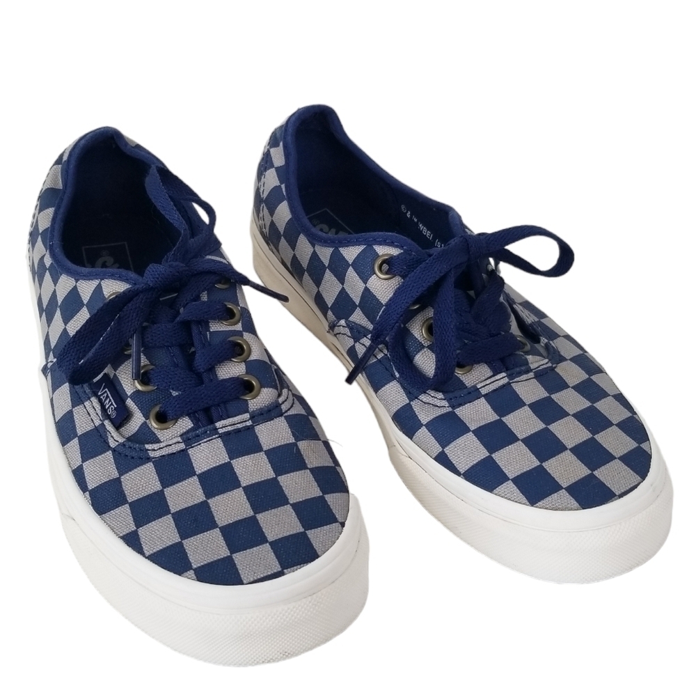 Vans X Harry Potter Collab Ravenclaw Blue Checkered Lace Up Sneakers Size 7